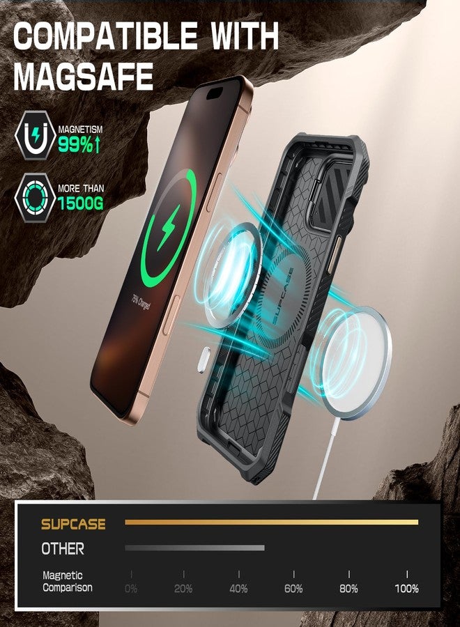 SUPCASE for iPhone 16 Pro Max Case with Camera Cover Stand (UBMag XT), [Compatible with MagSafe] [Built-in Kickstand] [Military-Grade Protection] Heavy Duty Rugged Magnetic Phone Case, Rosegold - Image 5