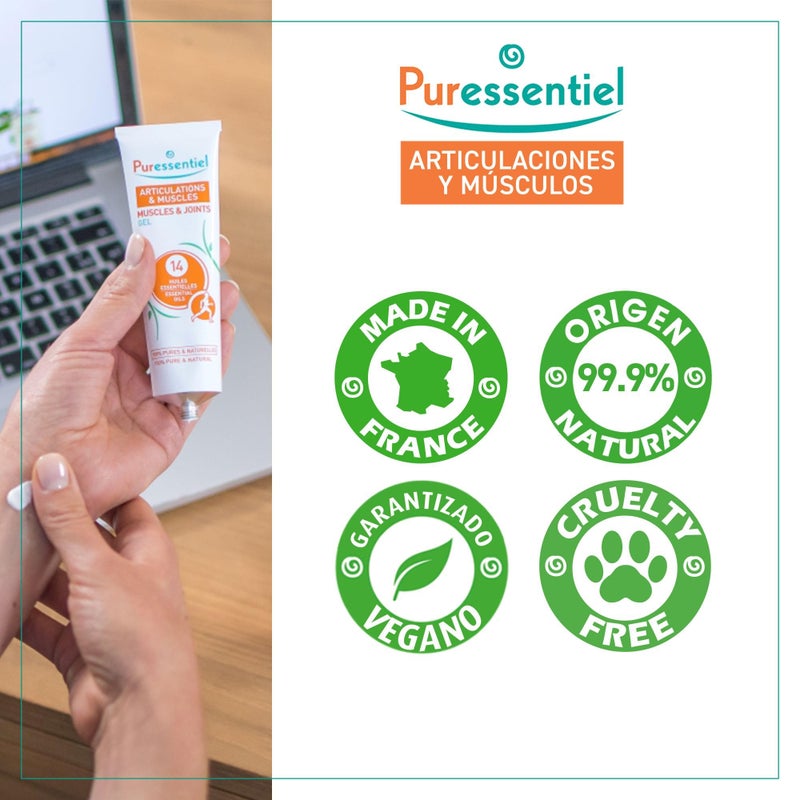 Puressentiel Muscles and Joints Gel - Soothing Gel for Muscle Relief and Knee Relief - Cooling Gel for Foot Relief - Back Gel - 2.02 oz - Image 4