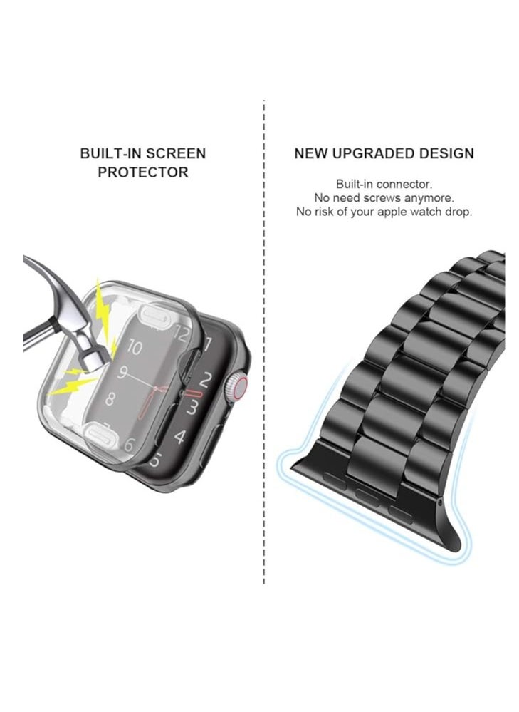 Generic - Band Compatible with Apple Watch Band Size 38-40-41 SE Series 6/5/4/3/2/1 Stainless Steel Strap for iWatch - Image 1