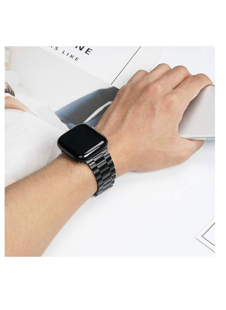 Generic - Band Compatible with Apple Watch Band Size 38-40-41 SE Series 6/5/4/3/2/1 Stainless Steel Strap for iWatch - Image 1