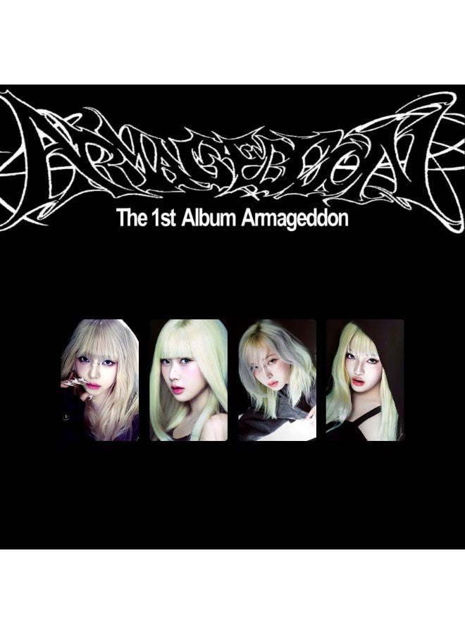 NIBEMINENT 4 Pcs Kpop Aespa Armageddon Lomo Cards Card For Fans Collection Gifts - Image 1