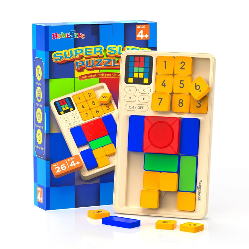 HOMESTEC Super Slide Puzzle Hand Held Travel Games for Kids Brain Teaser Toys Road Trip Activities for Boys Girls Adults Birthday Easter Basket Stuffers - Image 3