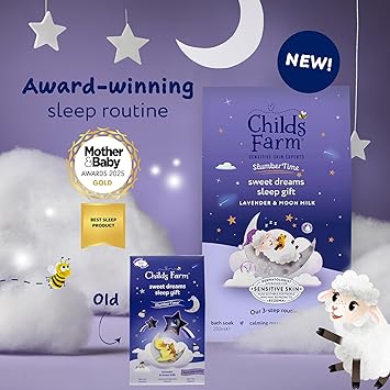 Childs Farm Childs Farm SlumberTime Sweet Dreams Sleep Gift Set 3Step Sleep Routine Lavender Moon Milk Bath Soak 250ml Calming Massage Lotion 150ml Sleep Mist 100ml Suitable for Dry Sensitive Skin - Image 3