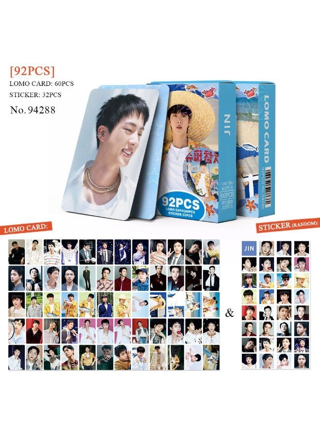 NIBEMINENT 92 Pcs Kpop JIN Lomo Cards Card For Fans Collection Gifts - Image 1