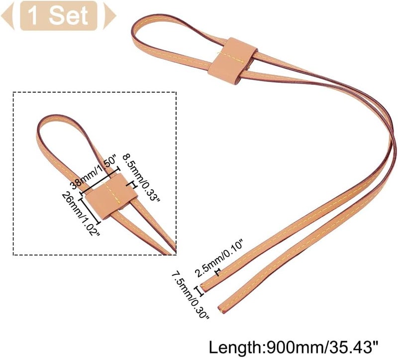 كلاراكو حقيبة كلاركو الجلدية ذات الدلو، حزام سحب من الجلد الصناعي قابل للفصل بطول 35.4 بوصة، حزام بديل لحقيبة الكروشيه اليدوية، حقيبة هامشية، حزمة جيب برباط لحقيبة LV Noe BB Coach الصغيرة، لون كاكي - Image 2