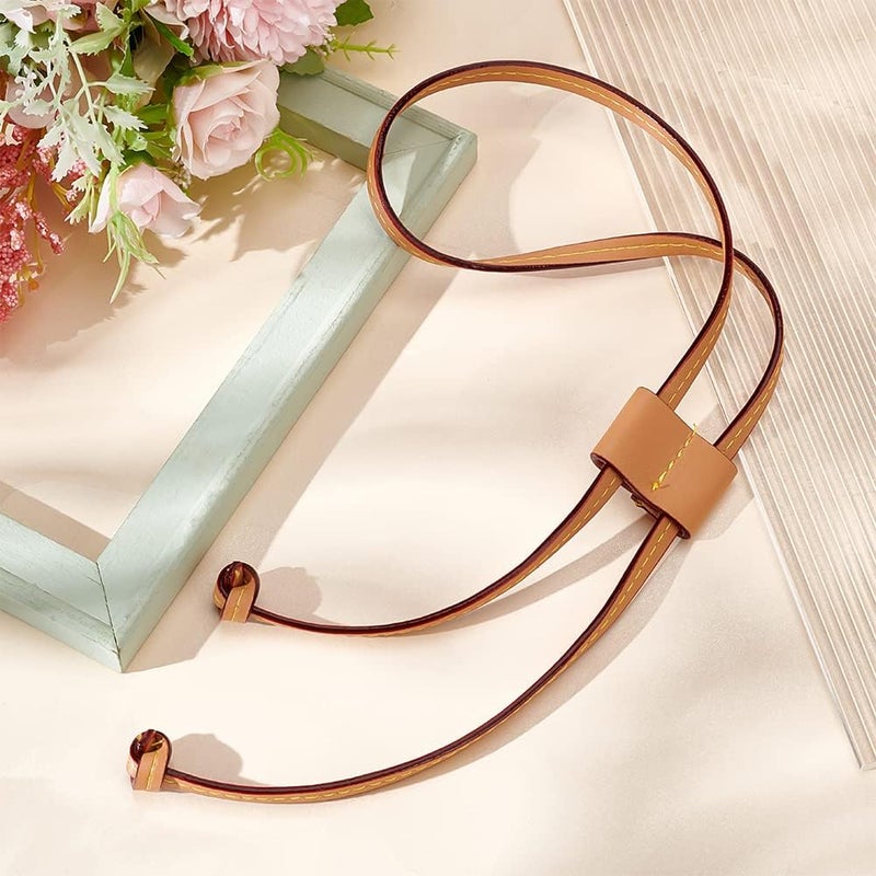 كلاراكو حقيبة كلاركو الجلدية ذات الدلو، حزام سحب من الجلد الصناعي قابل للفصل بطول 35.4 بوصة، حزام بديل لحقيبة الكروشيه اليدوية، حقيبة هامشية، حزمة جيب برباط لحقيبة LV Noe BB Coach الصغيرة، لون كاكي - Image 5