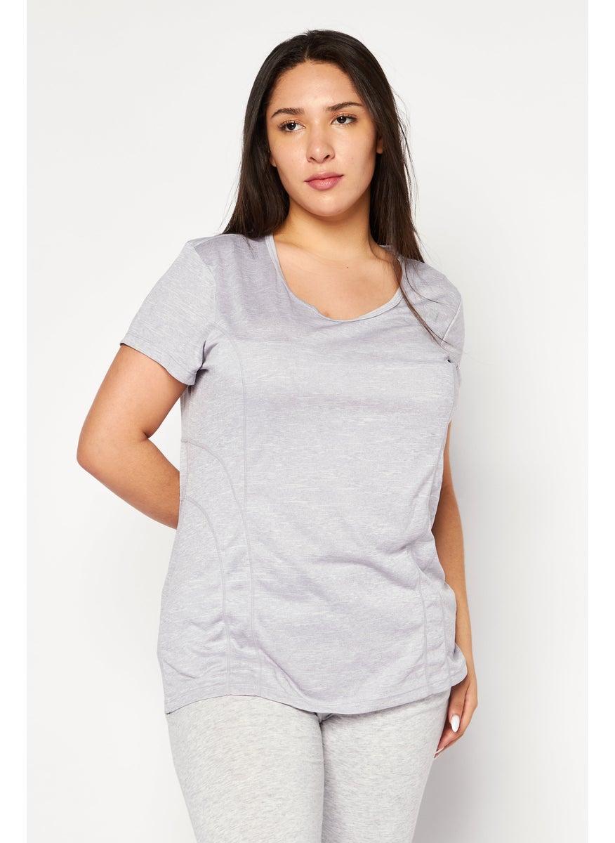 Women Sportswear Fit Short Sleeve Outdoor Tops, Silver - pzsku/ZA729003A2A203F2879AFZ/45/_/1724350945/c34cb64e-fce6-4f9f-b45f-745fe09fcd01