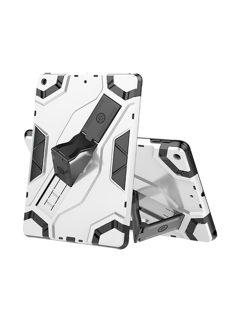 Swift Case Cover For Apple iPad  10.2, Full Protection Soft TPU Parts Corners & Foldable Kickstand with Shoulder Strap -Silver  - Image 1