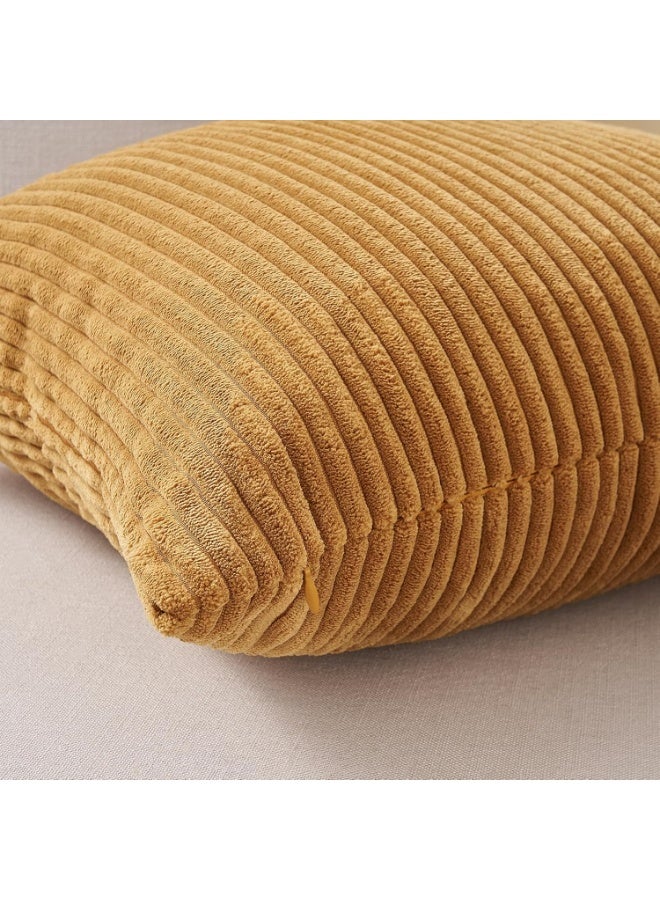 أغطية الوسائد أغطية الوسائد المربعة الزخرفية الناعمة وسادة لينة حزمة مخططة من أربعة لديكور المنزل أريكة 45 سم × 45 سم - Image 4