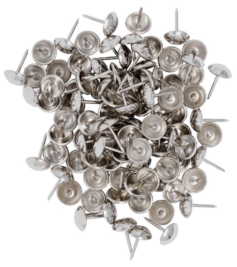 ComfortStyle Premium Upholstery Tacks, Nailhead Decorative Trim for Furniture, 7/16-inch Diameter (200, Nickel) - Image 1