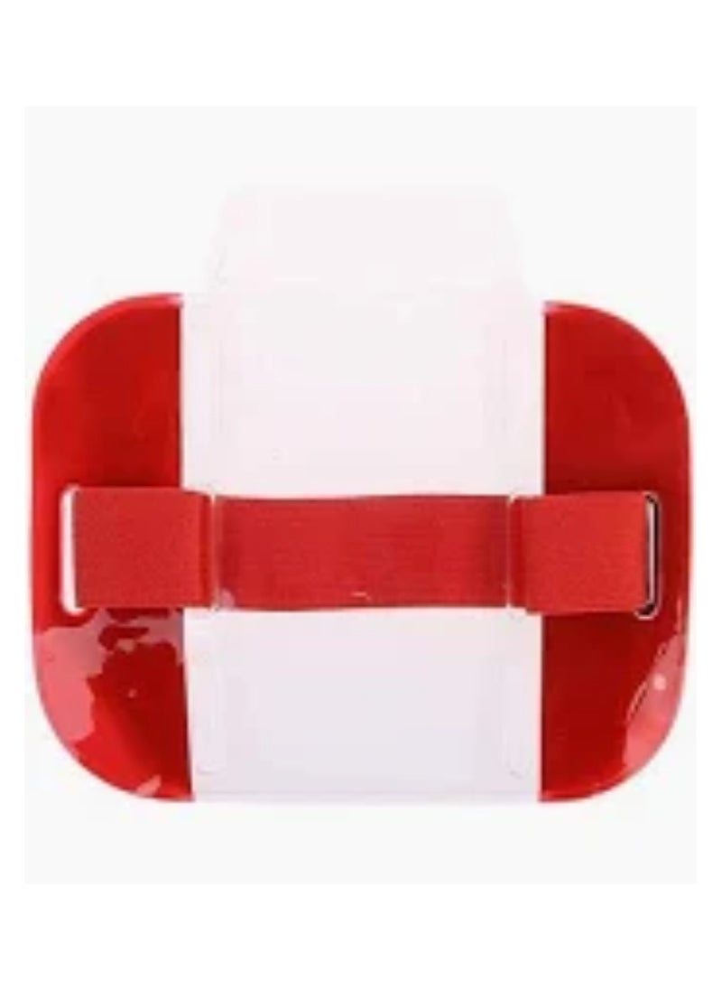 Vitacelli 10Pcs Arm Badge Holder, Color Armband Card Sleeve License Badge Holder Adjustable Arm ID Badge Holders for Emergency Workers Security Staff Doorman Warehouse Factory, Nurses, Medical Staff RED  - Image 2