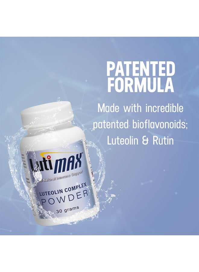 max Luteolin Complex Powder Brain Supplement with Rutin - Nootropic Brain Supplements for Memory and Focus to Improve Mental Health - Antioxidant Supplement for Immune Support - 100 Servings Solo