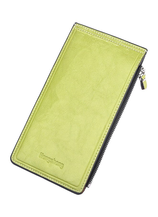 NIBEMINENT Multifunctional Leather Wallet Green 