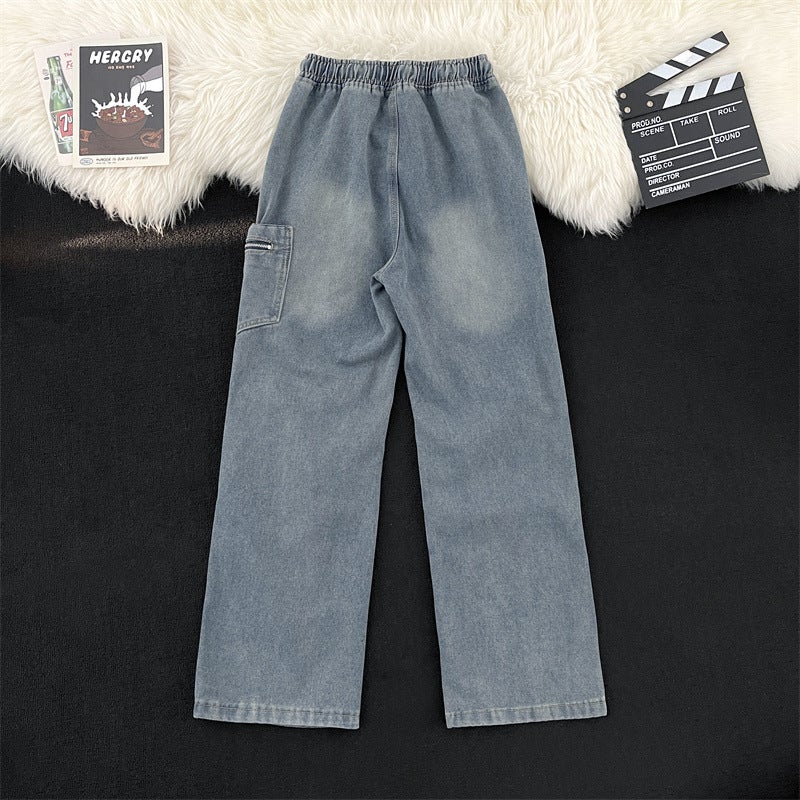 Unisex Classic Denim Jeans Loose Fit Daily Outdoor Wear - Image 5