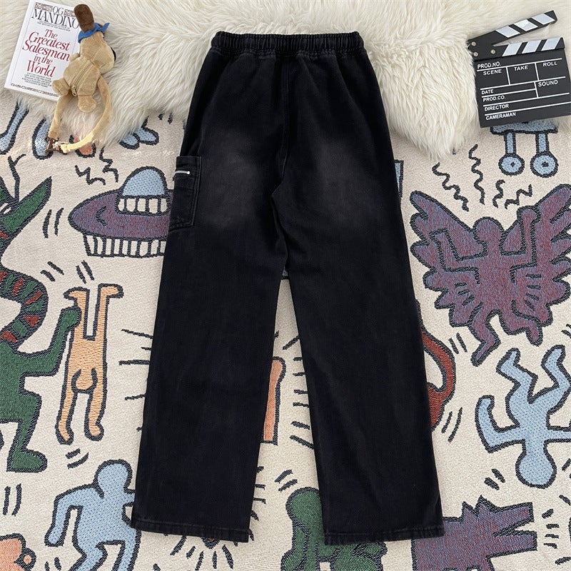 Unisex Classic Denim Jeans Loose Fit Daily Outdoor Wear - Image 4