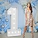 imprsv Marquee Numbers Large 1stBirthday Decorations 4ft Light Up Number 1 Party Decor First Birthday Decoration for Boy Girl One Year Old Backdrop Anniversary Cardboard Big Mosaic Balloon Frame - Image 3