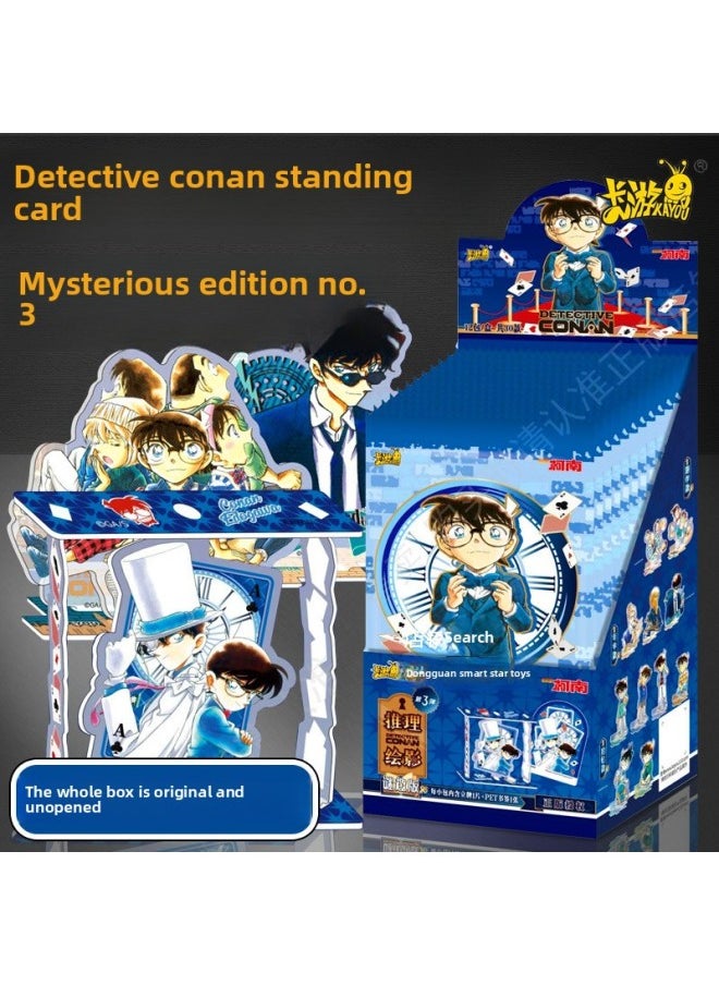 Generic - Card Tour Famous Detective Conan Li Card Reasoning And Drawing Shadow Enigma Interesting Edition No.3 Play Genuine Acrylic Decoration Peripheral Card-Colour:Conan 0k Five-pointed Star Badge [full Box Of 6 Small Packages] - Image 1