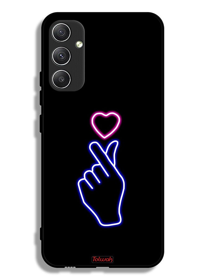 Tolwak غطاء حماية لهاتف Samsung Galaxy A34 5G برسومات قلب مزخرفة - Image 1