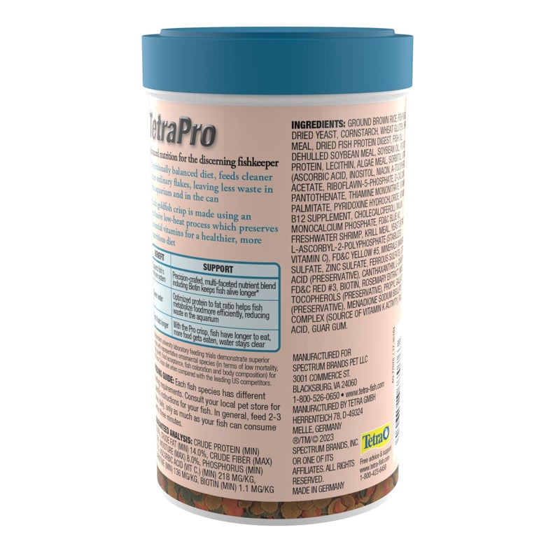 Tetra TetraPro Goldfish Crisps Fish Food, enhanced with biotin for optimal health, 3.03 oz - Image 4