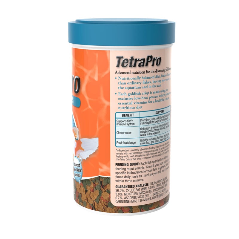 Tetra TetraPro Goldfish Crisps Fish Food, enhanced with biotin for optimal health, 3.03 oz - Image 3