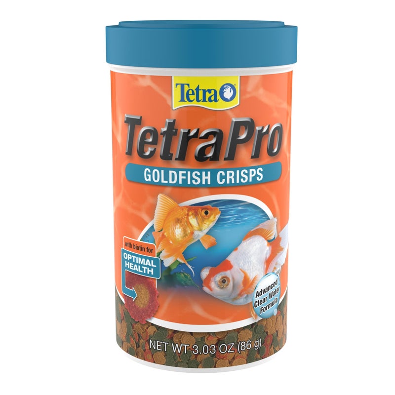 Tetra TetraPro Goldfish Crisps Fish Food, enhanced with biotin for optimal health, 3.03 oz - Image 1