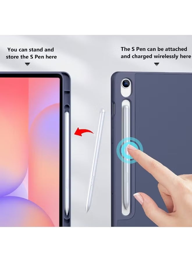 ZOOMEE Smart Case for Galaxy Tab S10 Lite/S10 FE/S9 FE 10.9-Inch with S Pen Holder, Trifold Stand Folio Cover with Soft TPU Back for 10.9" Galaxy Tab S10 Lite/S10 FE/S9 FE -Navy - Image 3