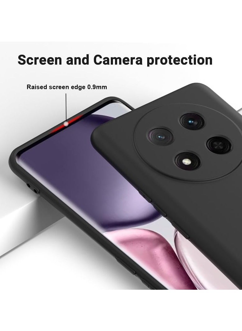 Honor X9c Case Cover Rubberised Matte Soft Silicone TPU with Camera Protection Flexible Back Case Cover for Honor X9c 2024 Black  - Image 2