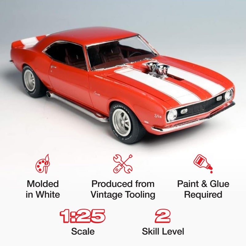 AMT 1968 Chevy Camaro Z/28 1:25 Scale Model Kit - Image 2