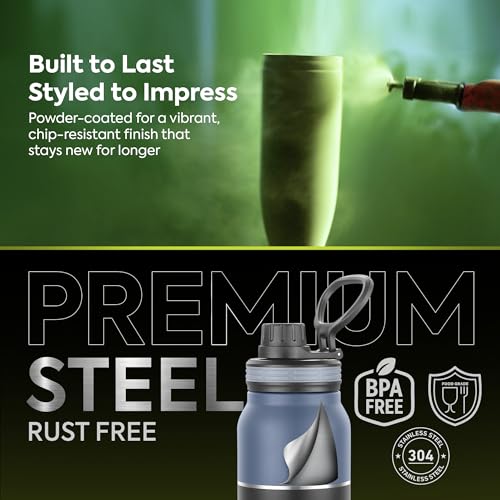 Pexpo Thermos Flask 740ml ISI Certified Stainless Steel Flask with Sipper Cap | 3 Layer Insulation | for Home, Office, Gym, Travelling | BPA Free |Austin | Grey-Black - Image 4
