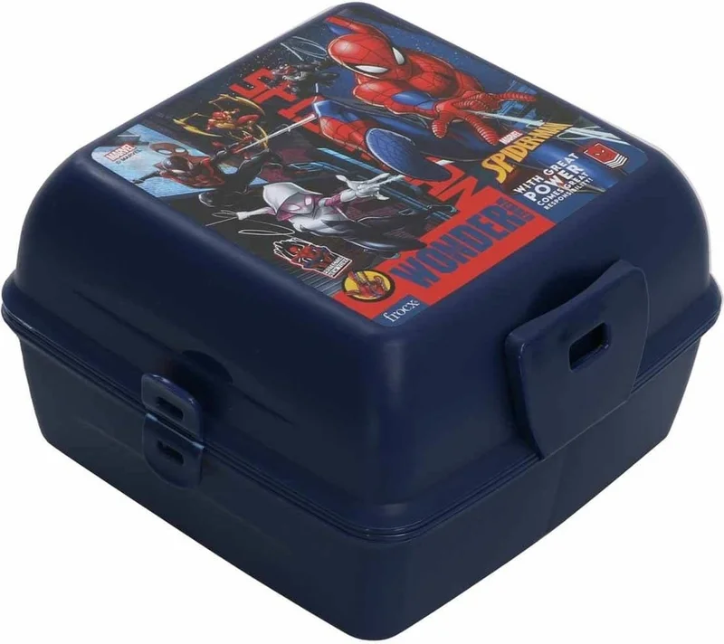 ماشو تريند Embossed Spiderman Bag + Spiderman Lunch Box + Spiderman Water Bottle - Primary School Bag Spider Bag