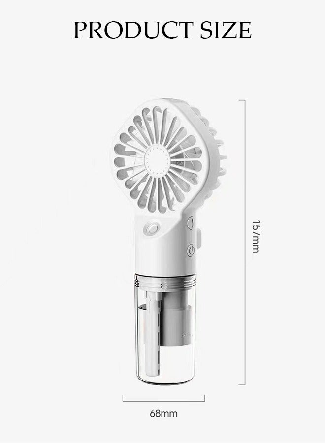 DUNISO Portable Handheld Fan, 2 in1 Spray Fan, USBC Rechargeable Battery Operated and 4 Gear Personal Fan, Mini Fan Multifunctional Silent Fan, Long Endurance Pocket Fan - Image 2
