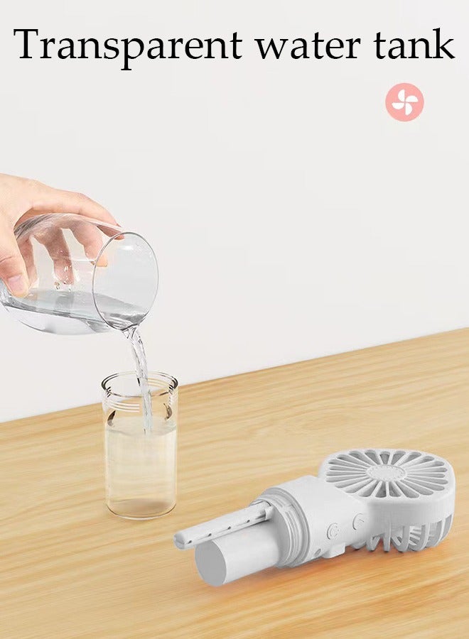 DUNISO Portable Handheld Fan, 2 in1 Spray Fan, USBC Rechargeable Battery Operated and 4 Gear Personal Fan, Mini Fan Multifunctional Silent Fan, Long Endurance Pocket Fan - Image 5