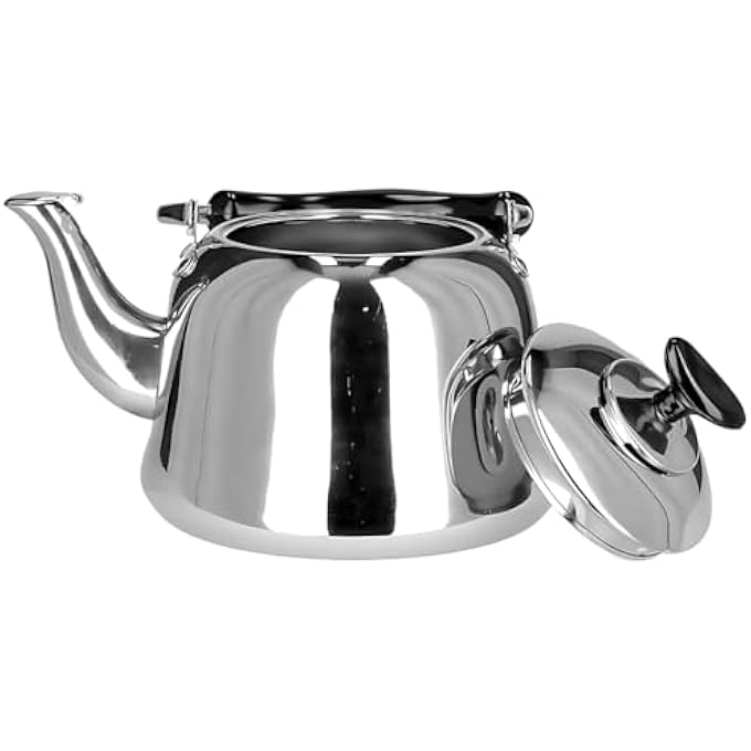 Beram Milano Stainless Steel Tea Kettle With Infuser Whistling Teapot 2 Liters Stovetop Safe Whistling Heat And Cold Resistant Tea Strainers Dishwasher Safe - Image 5