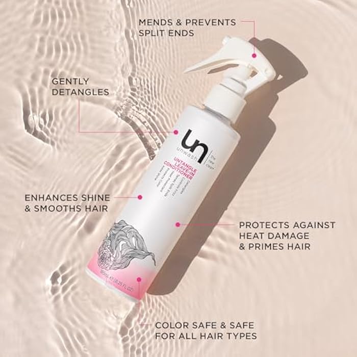 Unwash Untangle Leave-In Conditioner - Gentle Formula, Detangles, Controls Frizz, Enhances Shine, Protects Against Heat, Vegan, Cruelty Free, Sulfate & Paraben-Free, 6.25 fl oz - Image 2