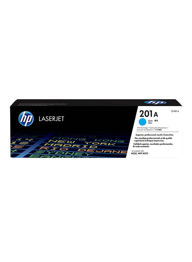 HP خرطوشة حبر أصلية لطابعة ليزر جيت طراز CF401A أزرق سماوي - Image 1