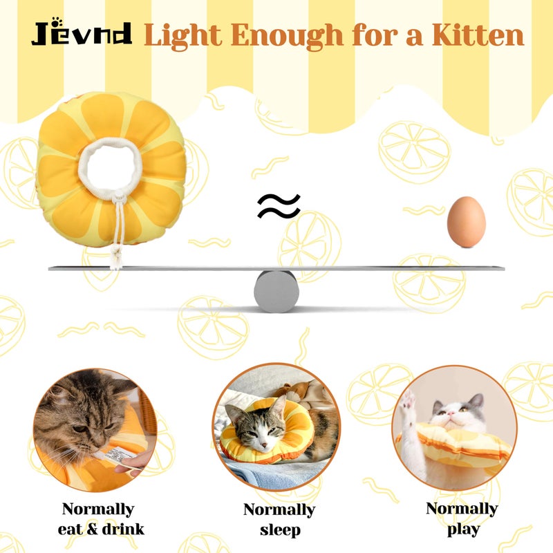Jevnd Kitten Cones After Surgery 0-6 Months, Donut Extra Small Kitten Cone Collar Soft to Stop Licking Neck, Elizabethan Kittens e Collar for Recovery, xs Small Cat Cone Spray, Pet Soft Cone for Cats - Image 3