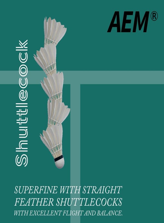 AEM™ Apollo Flight Badminton Shuttlecock Straight Feather Pack of 10|| - Image 5