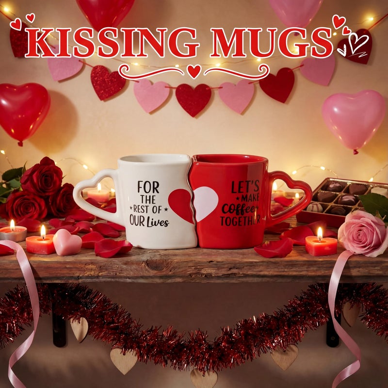 Ferrochef 2 Pcs Engagement Gifts for Couple Wedding Gifts Valentines Couple Coffee Mugs 2026 Ceramic Let's Make Coffee Together Gift with Gift Box for Newlywed Anniversary Bride and Groom Mr and Mrs - Image 3