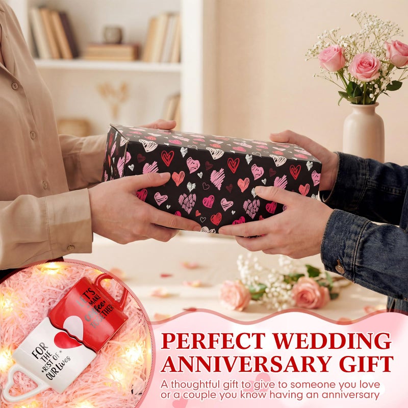 Ferrochef 2 Pcs Engagement Gifts for Couple Wedding Gifts Valentines Couple Coffee Mugs 2026 Ceramic Let's Make Coffee Together Gift with Gift Box for Newlywed Anniversary Bride and Groom Mr and Mrs - Image 4