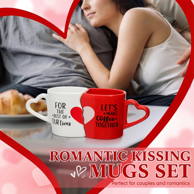 Ferrochef 2 Pcs Engagement Gifts for Couple Wedding Gifts Valentines Couple Coffee Mugs 2026 Ceramic Let's Make Coffee Together Gift with Gift Box for Newlywed Anniversary Bride and Groom Mr and Mrs - Image 5
