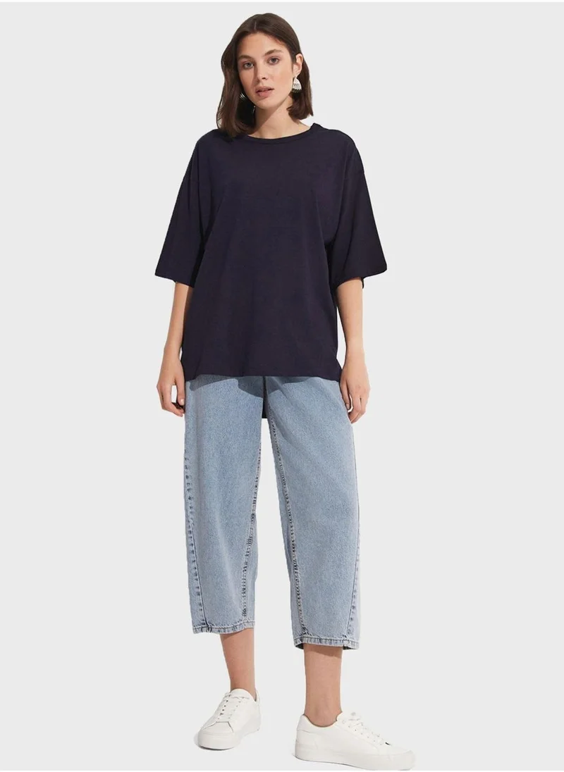 JUNE Crew Neck Loose Cut T-Shirt