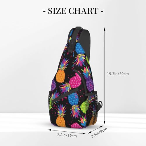 Betyiwling Pineapple Sling Backpack Unisex Crossbody Chest Bag Shoulder Chest Bag For Women Men Hiking Travel - Image 5