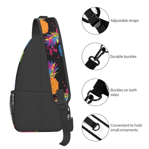 Betyiwling Pineapple Sling Backpack Unisex Crossbody Chest Bag Shoulder Chest Bag For Women Men Hiking Travel - Image 4