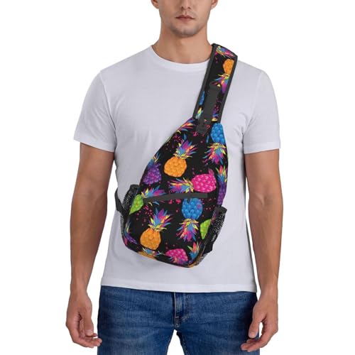 Betyiwling Pineapple Sling Backpack Unisex Crossbody Chest Bag Shoulder Chest Bag For Women Men Hiking Travel - Image 2