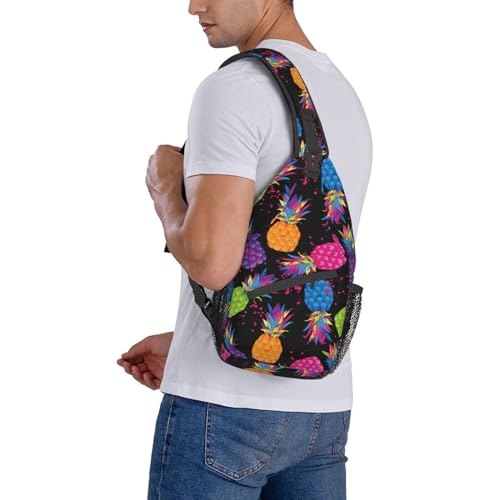Betyiwling Pineapple Sling Backpack Unisex Crossbody Chest Bag Shoulder Chest Bag For Women Men Hiking Travel - Image 3