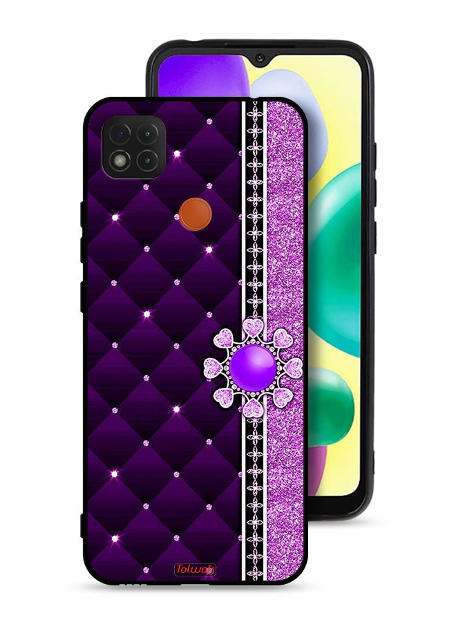 Tolwak Xiaomi Redmi 9C Protective Case Cover Glitter Hearts - Image 1