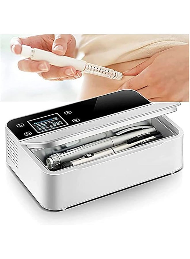 Medical-grade insulin cooler - a portable, battery-powered travel refrigerator (2-8°C), a smart cooler box designed specifically for pharmaceutical supplies (including batteries and a carrying bag). - Image 1