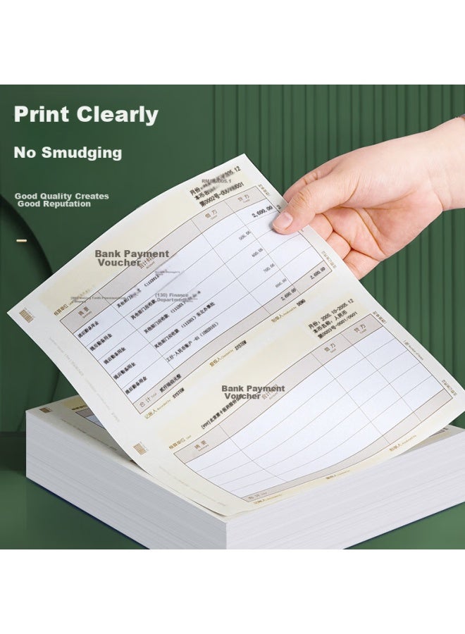 Simaa Kpj103 Invoice Version Laser Amount Accounting Voucher Printing Paper, 80g, 240*140mm, 2000 Sheets/box, Compatible With Yonyou T3/t6/u8 And Other Software - Image 4