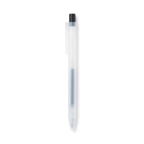 MUJI Smooth Gel Ink Knock Type Ballpoint Pen 0.3mm, Black - Image 1