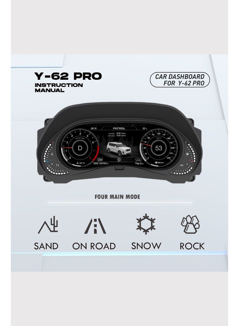 Nissan Armada/control/Infiniti Y62 Pro OX80 and OX5 speedometer upgraded digital dashboard display, 12.3-inch high-definition screen 1920 * 720, quick start in 2 seconds, plug and play, lossless installation, OTA upgrade - Image 5